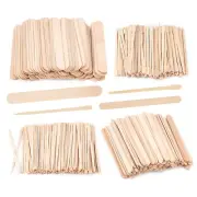 1000Pcs Wooden Wax Sticks, 4 Style Assorted Wood Waxing Sticks for Body Legs Fac