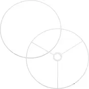 jojofuny Lampshade Frame, 1 Pair DIY Ring Lamp Shade Supply Lamp Shade Ring Lampshade Ceiling Frame for Table Floor Lamp