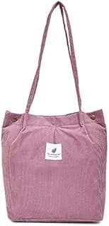 TMEEIHNSS Women Tote Bags Grocery Shoulder Bag Corduroy with Inner Pocket for Work Beach Lunch Travel Shopping