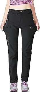 [Rdruko] Women's Outdoor Hiking Pants Lightweight Quick Dry Water Resistant Travel Fishing Pants with Pockets