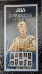 Star Wars United States Postal Service Droids Stamps Sheet Framed Print C-3PO