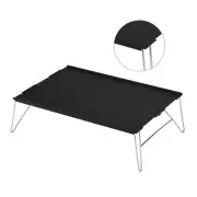 (Black)Outdoor Folding Table Portable Aluminium Alloy Mini Light Picnic Des ST