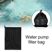 Pump Filter Mesh Bag Mesh Anti-clog Pump Barrier Bag with Drawstring qrguf
