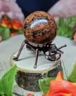 Quality Mahogany Obsidian Crystal Sphere 3cm & Ant Holder - Orb Gift