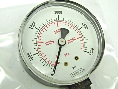 Noshok Germany 25-100 0-5000 PSI/KPA Pressure Guage 1/4 NPT 2-1/2"