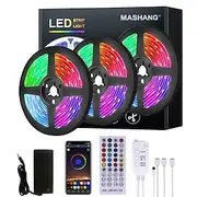 20m 65ft LED Smart Strip Lights TV Backlight RGB Bluetooth Music Sync 5M 10M 15M 2835 SMD Color Changing with 40 Keys Controller for Bedroom Kitchen Home Decor