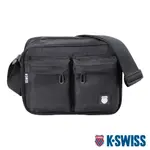 K-SWISS SHOULDER BAG運動斜背包-黑