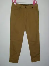 在飛比找Yahoo!奇摩拍賣優惠-潮流帥衣 台灣製限量美式97%棉駝色造型彈性休閒長褲腰圍30