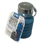 Joie Blue Water Bottle Collapsible 16 oz. On The Go Silicone BPA Free Reusable