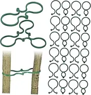 Garden Plant Clips 100 Pcs Vine Fixing Clips Enduring Multi-Purpose Plant Support Ties for Tomato Trellis Outdoor Use