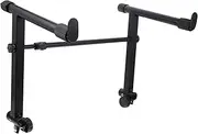 Yardwe Electronic Organ Stand Keyboard Rack Double Tier for Sturdy Construction Adjustable for Standing or Sitting