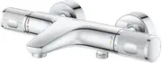 GROHE Precision Feel 34788000 Thermostatic Bath Mixer Tap (Water Saving, Temperature Limiter, Wall Mounted, S-Connectors), Chrome