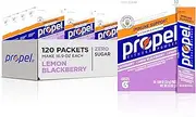 Propel Immune Support Electrolyte Enhanced Water Drink Mix Powder Packets, Lemon Blackberry, 100% DV Vitamin C, Good source of Zinc, Zero Sugar Hydration with Electrolytes and Vitamins (120 Packets)