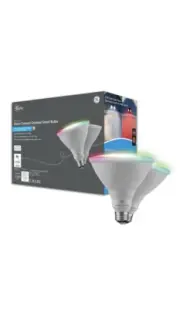 2 GE CYNC Direct Connect WiFi Full Color Changing Outdoor LED Smart Light Bulbs