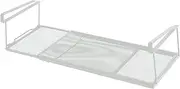 ZLHETWT Under Cabinet Shelf, Under Shelf Organizer, Under Shelf Storage, Easy to Install Kitchen Shelf for Pantry Cabinet Laundry Room Shoe Shelf (White)