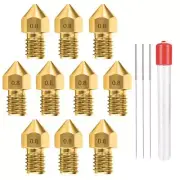 0.8MM MK8 Ender 3 Nozzles 10 pcs 3D Printer Brass Nozzles Extruder for Makerbot