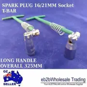 SPARK PLUG 16 21mm LONG HANDLE WRENCH Spanner Socket T BAR RemovalTool Universal