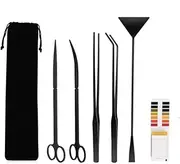 Aquarium Aquascape Tools Kits,7 in 1 Aquarium Scissor Tweezers Spatula Tool, Stainless Steel Aquatic Plants Aquascaping Tools Set, for Aquariums and Fish Tank