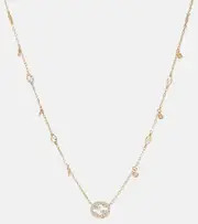 [Gucci] Gucci Interlocking G 18kt gold necklace with diamonds One Size gold