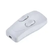 Cord Switch On-Off Control SPST Rocker Switch for Table Desk Light, White
