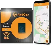 findCar BX1-4G GPS Tracker for Cars, Trucks, Motorcycles and More - Live Location with Battery, Magnet, Alarms: Excessive Speed, Anti-Theft and Geofence