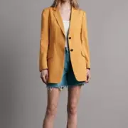 Ray & Bone Charles Linen Blazer Putty Sz 2 New With Tags