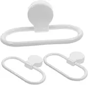 ULTECHNOVO 3pcs Towel Rack Towel Holder Bathroom Towel Ring Bathroom Farmhouse Decor Towel Hook Towel Storage for Bathroom Hand Towel Stand Bathroom Towel Shelf Bathroom Shelves Plastic White