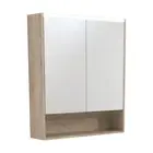 750/900/1200*850*180mm Scandi Oak LED Mirror Cabinet with Display Shelf