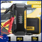 AUXITO Portable Car Jump Starter 8000A Lithium Battery Jump Pack 12V LED