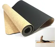 zolyet Cork Yoga Mat Natural Cork Mat -slip Exercise Mat Travel Mat Cork Yoga Mat