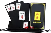 Toyvian 1 Set Mahjong Plastic Poker Deck for Home Bar Office Entertainment Non Breakable Design for Family Fun