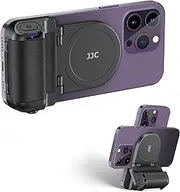 JJC Magnetic Phone Camera Snap Grip, Phone Tripod Mount Adapter Handle Holder with Remote Control Shutter Powered by Type C for iPhone 16 15 14 13 12 Pro Max Smartphone Selfie Vlog Video Shooting