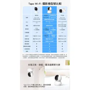 【TP-LINK】Tapo C210 旋轉式家庭安全防護 Wi-Fi 攝影機+256G記憶卡