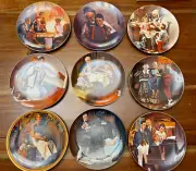 Norman Rockwell "Heritage Collection" Collector 9 Plates, Maker "Knowles"