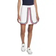 G/Fore Grosgrain Split Front Skort 2 4 6 White Navy Red Womens Skirt Golf GFore