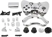 OSTENT Full Controller Shell Case Housing Compatible for Microsoft Xbox 360 Wireless Controller Color Silver