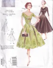 Vogue Sewing Pattern V2903 Original 1957 Design Misses Fitted Dress Size 12-16
