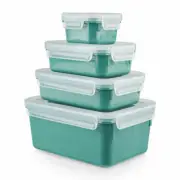 EMSA Clip & Close COLOR EDITION food storage jars 4 pcs. powder green
