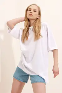 在飛比找ZALORA購物網優惠-Oversized Cotton Basic T-Shirt