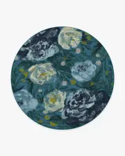 245' Round | Machine Washable Runner Rug | Kid & Pet Friendly | Indoor Rug | Camellia Midnight Tufted Rug | Ruggable