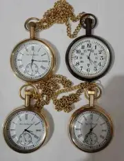 This vintage brass pocket watch is a timeless piece that exudes elegance and cha