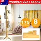 Wooden Coat Rack Standing Tree Hook Coats Hats Scarves Handbags Clothes Hanger