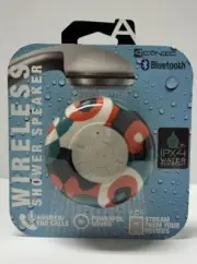 Aconic Waterproof Bluetooth Wireless Shower Speaker Red White & Blue