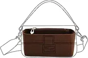 Lckaey Felt purse organizer for FENDI baguette bag insert for fendi Handbag baguette Organizers Y090coffee-L