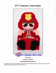 Fireman/Firefighter Treat Holder- Plastic Canvas Pattern or Kit