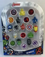 Marvel Avengers 20 Pcs. Fun Eraser Set NIB Iron Man Hulk Black Panther Ant Man