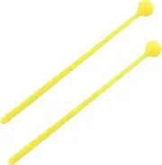 Jiozermi 10 Pcs Plastic Mallet, 7.5 Inch Length Percussion Sticks for Adults, Xylophone Mallets Percussion Instruments Bell Mallet, Yellow