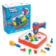 Design & Drill ABCs & 123s 90 Pieces with Electric Drill Toy Preschool Kinder...