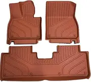 Floor Mats Compatible with Lixiang L6 2024 2025 Foot Pad TPE Carpet Black Floor Liners Trunk Mats(White)