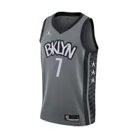在飛比找Yahoo奇摩購物中心優惠-Nike 球衣 男款 灰 白 籃網隊 KD 布魯克林 Net